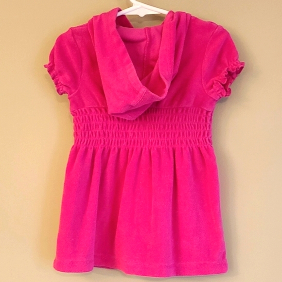 Pink terry hooded bathing suit coverup - Picture 2 of 3
